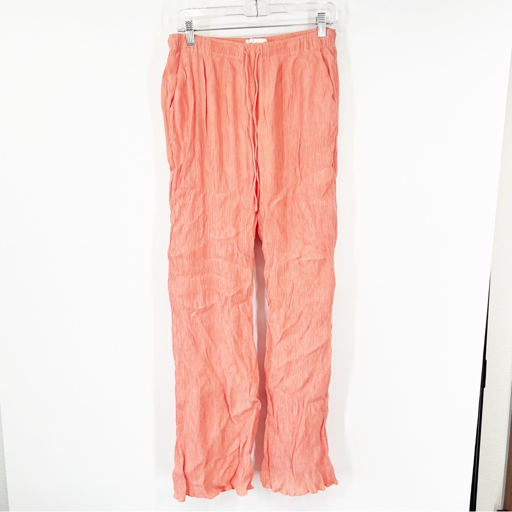 Abercrombie & Fitch High Rise Crinkle Pull-On Pants LONG